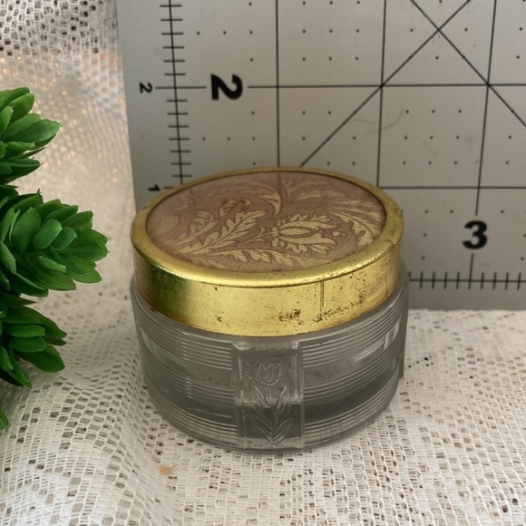3 Pcs Vintage - Art Deco Powder Jar Glass, Bark glass jar, Milk glass jar. Empty - Picture 6 of 15